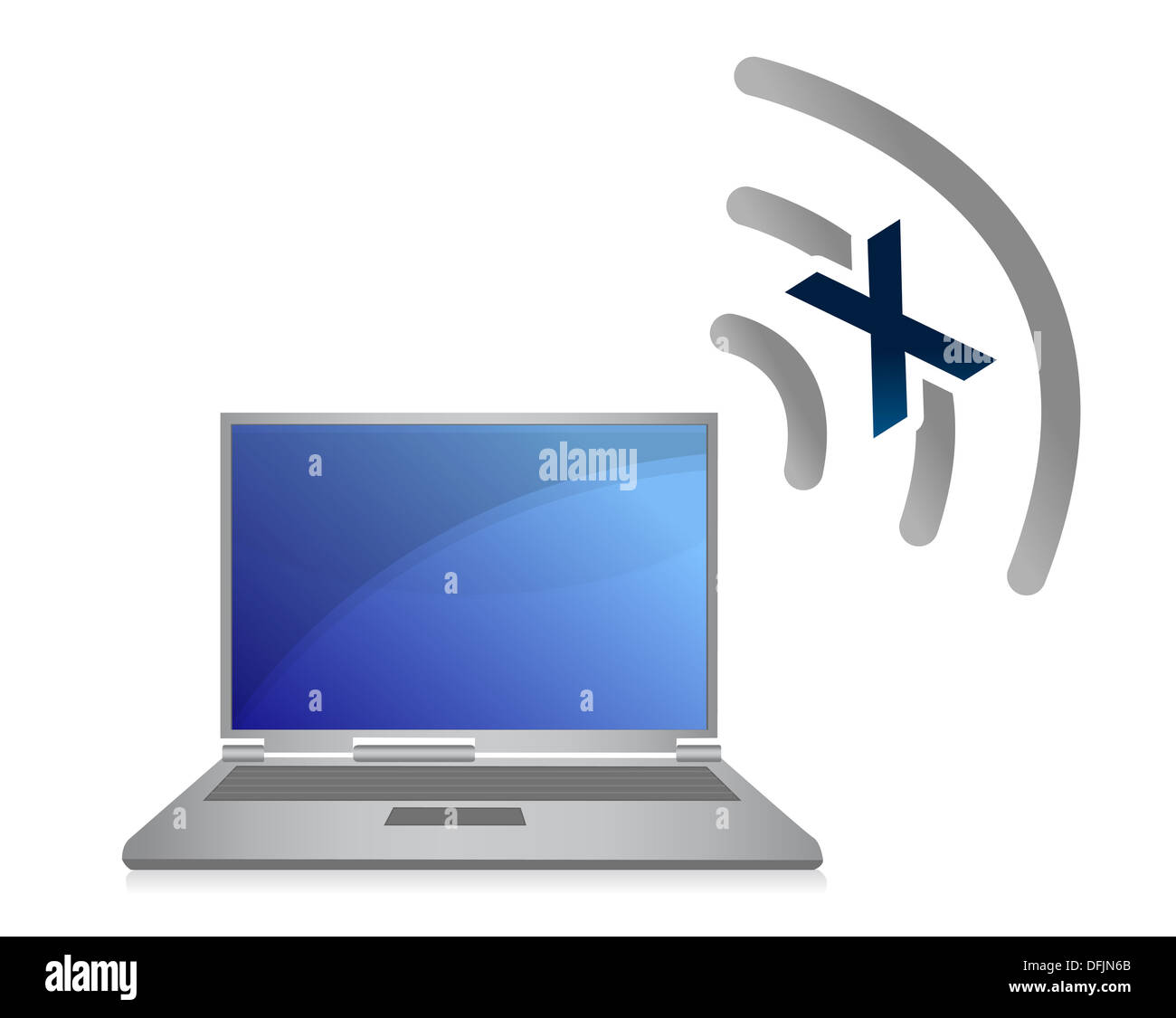 No signal laptop illustration design Stock Photo Alamy
