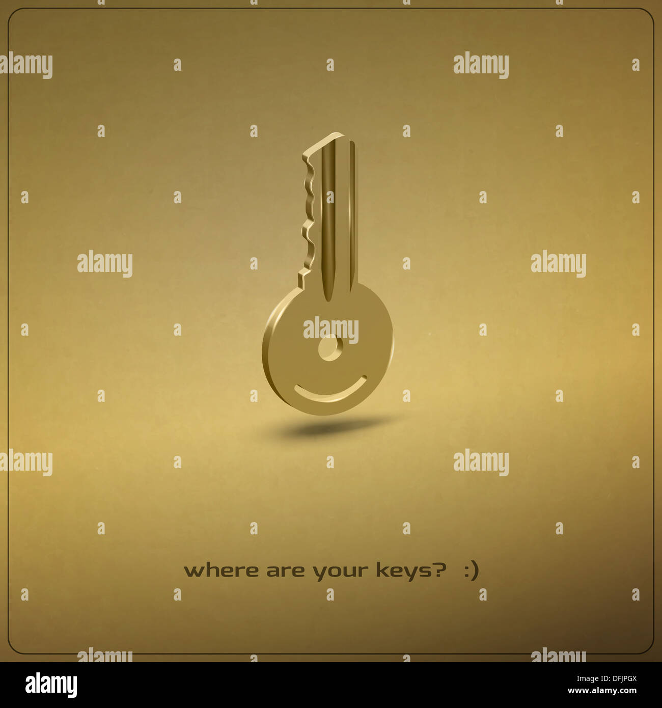 new golden key realistic icon on textured background can use like ...