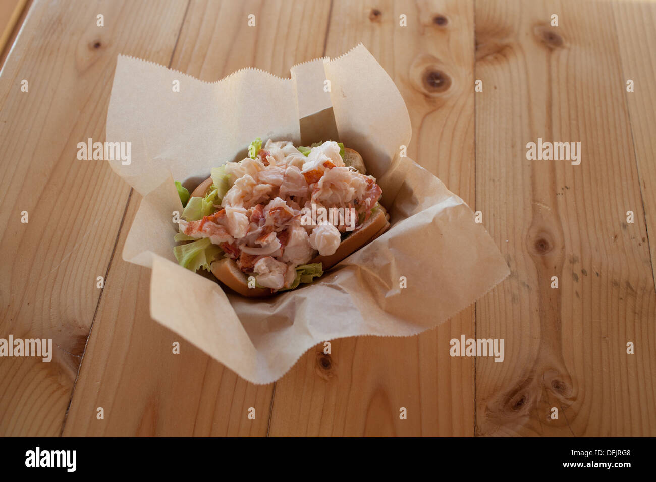 Champlin's Seafood restaurant lobster roll Stock Photo
