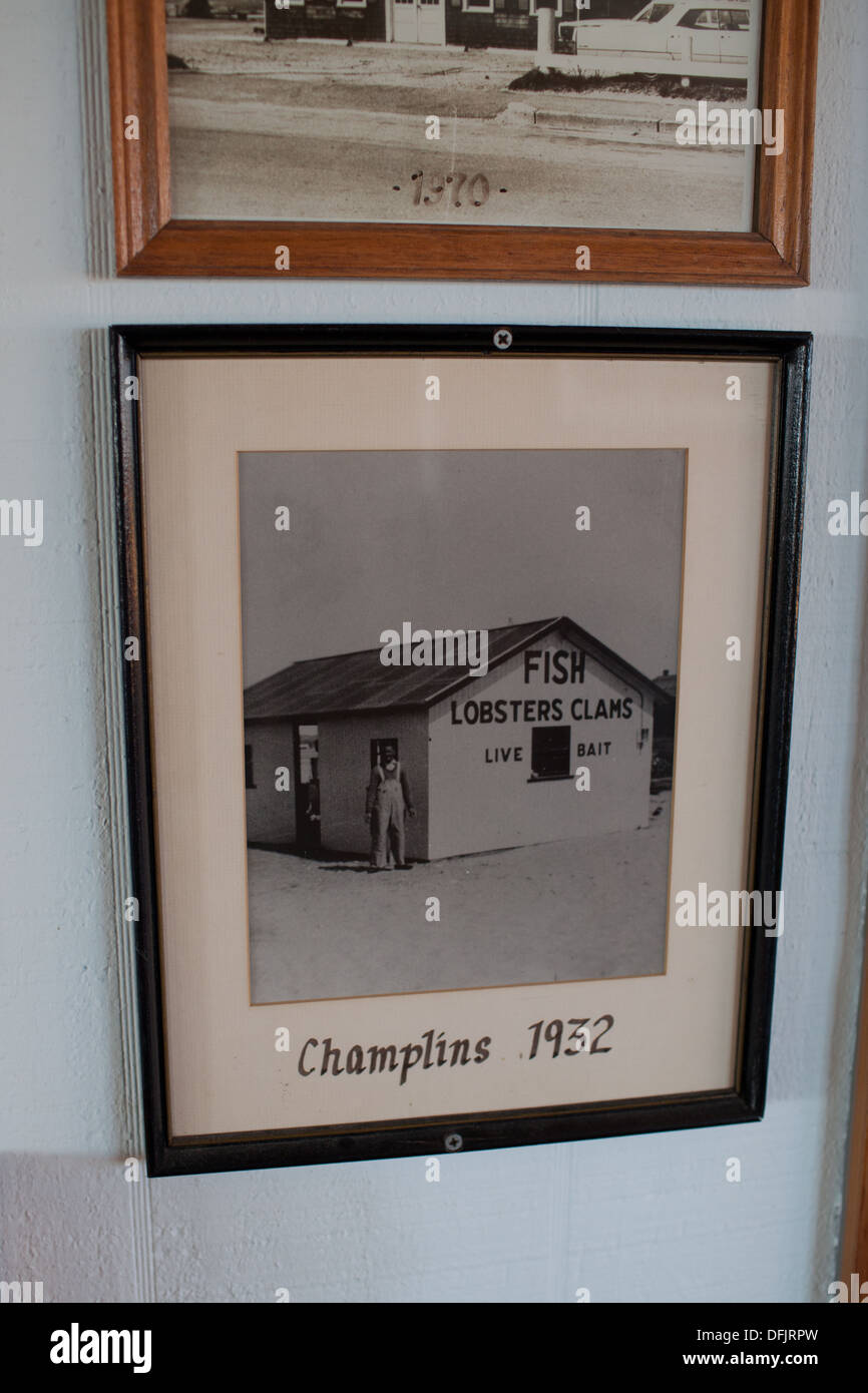 Champlin's Seafood restaurant vintage photo Stock Photo