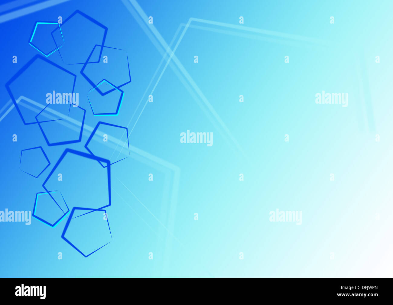 Blue pentagon background Stock Photo - Alamy