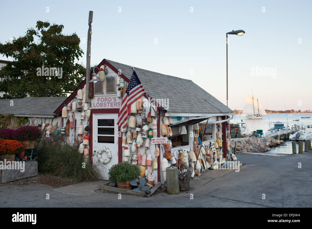 Ford's Seafood Shack Restaurant in Noank, Connecticut, CT Stock Photo