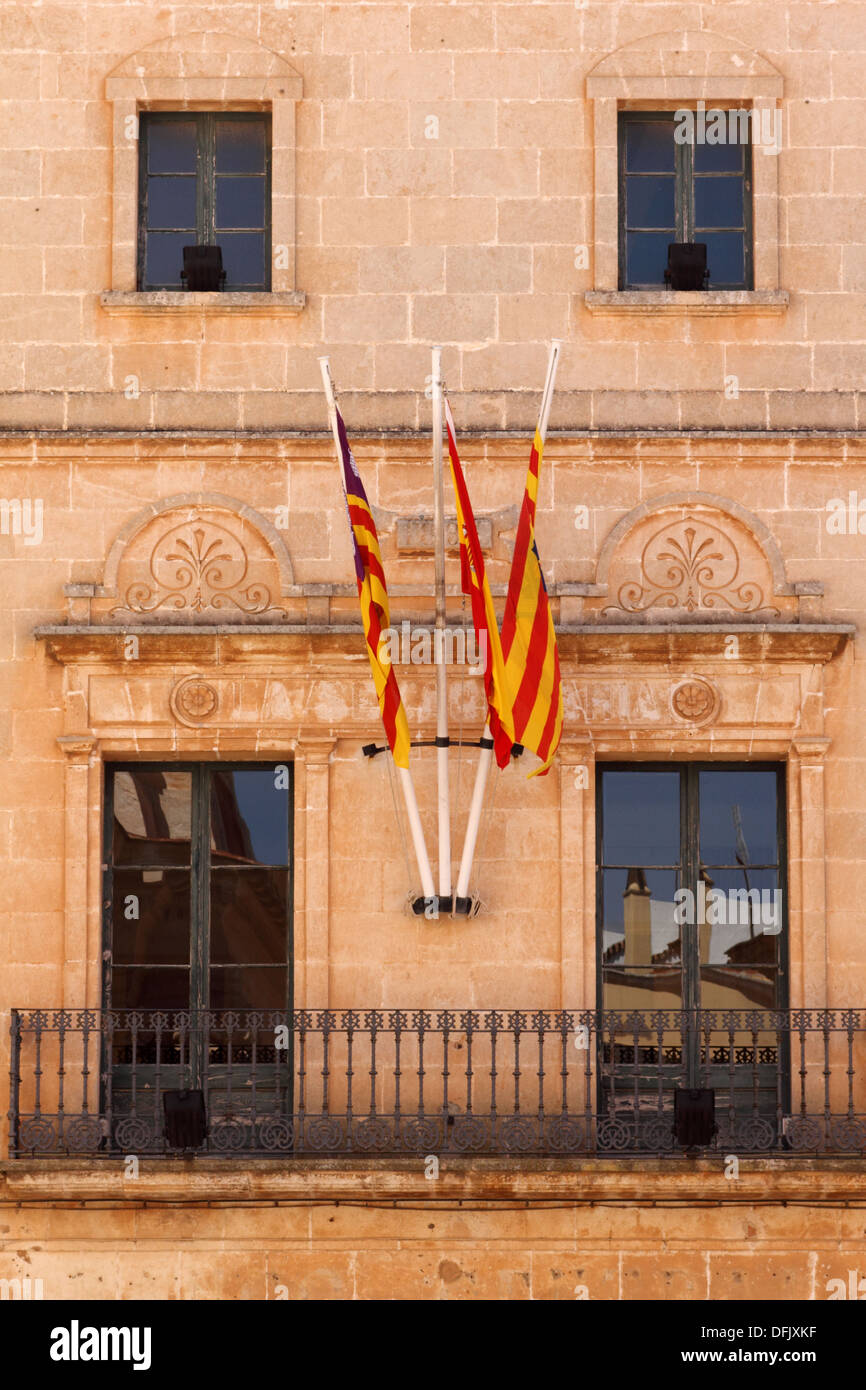 The flags of Menorca Stock Photo - Alamy