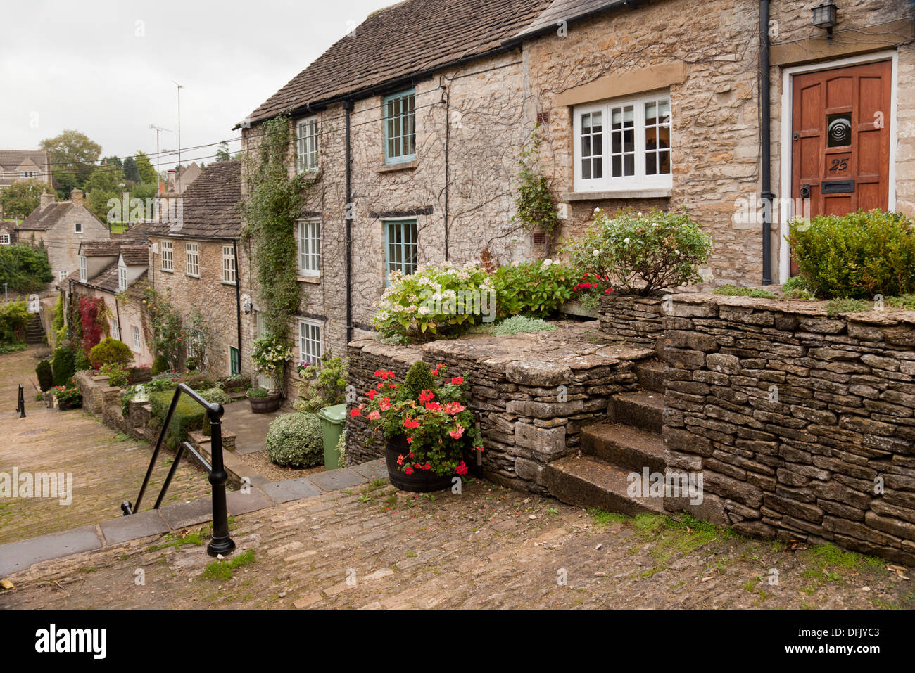 Chipping Steps in Tetbury, Cotswolds, Gloucestershire, England, UK Stock Photo