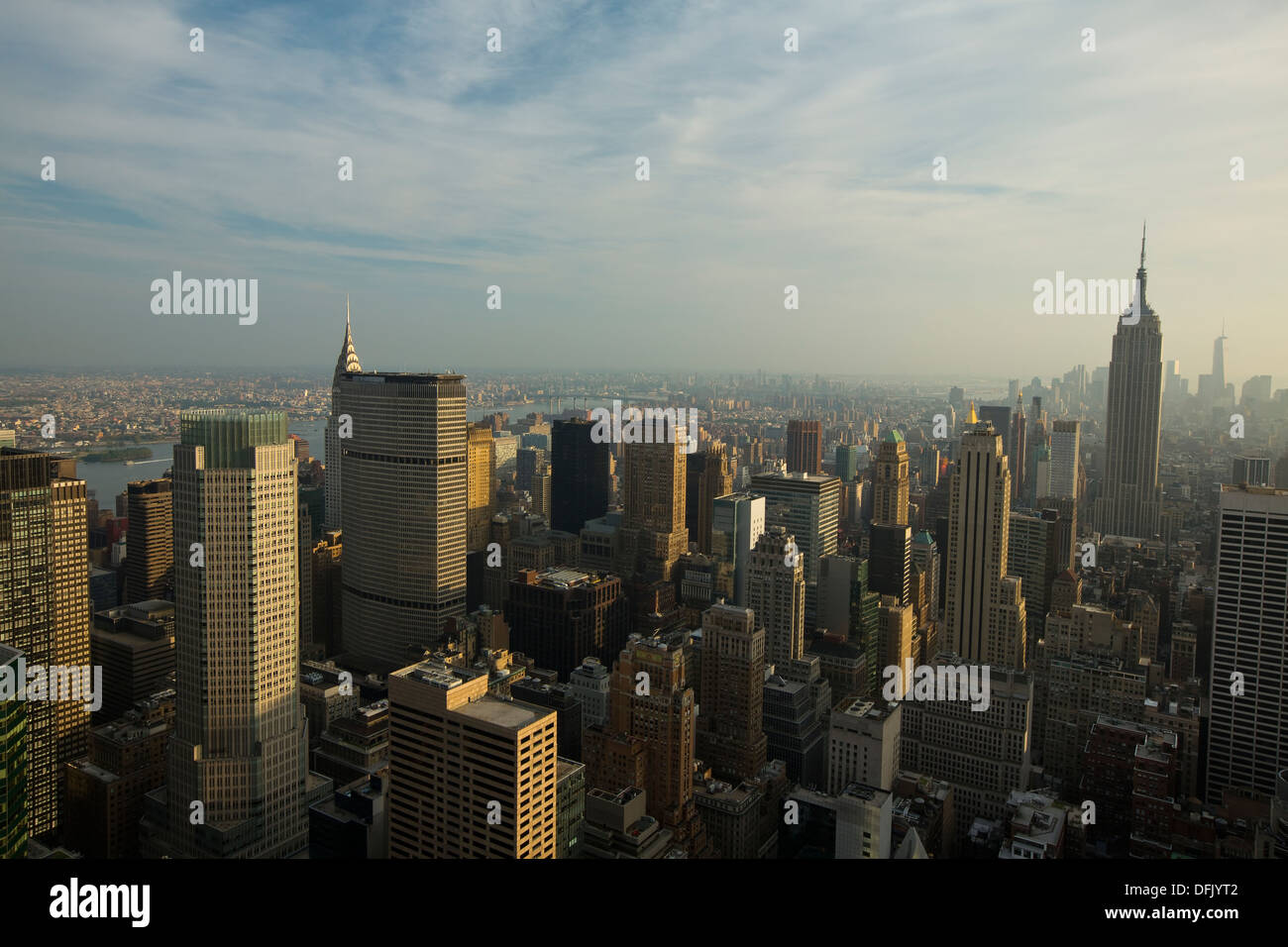 Aerial View of Empire State Building (New York City) Stock Photo