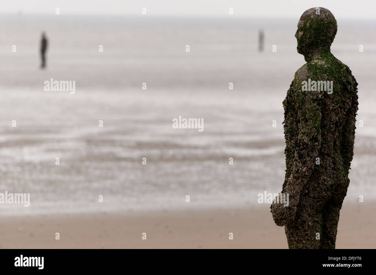 Another Place Crosby Beach sculpture by Antony Gormley Stock Photo Alamy