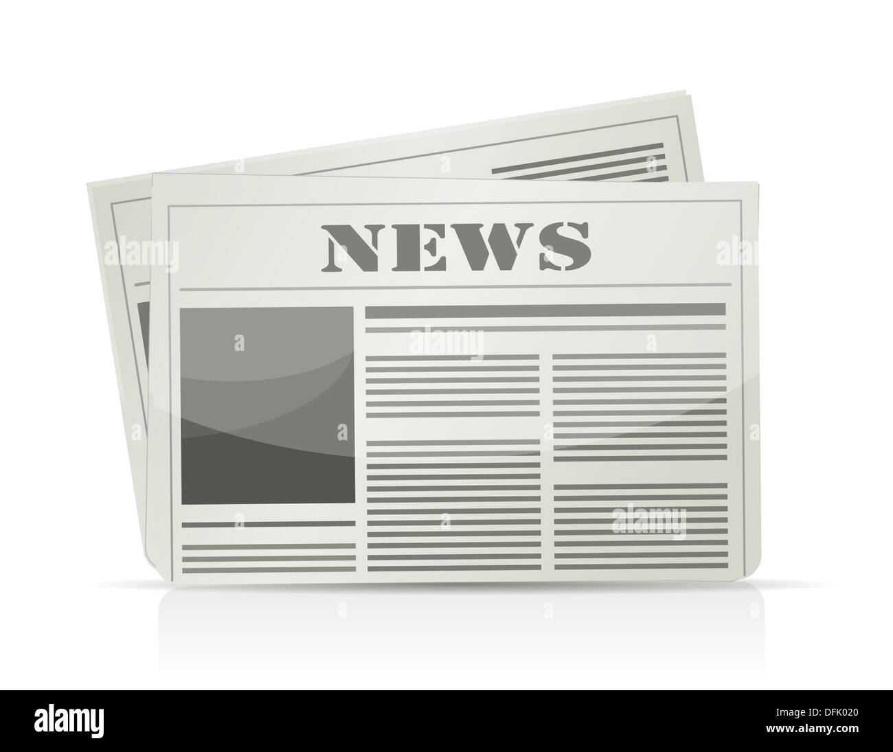 Newspaper illustration design over a white background Stock Photo