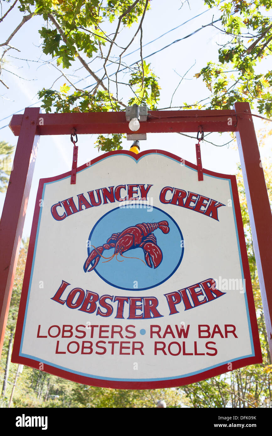 Chauncey Creek Lobster Pier Stock Photo