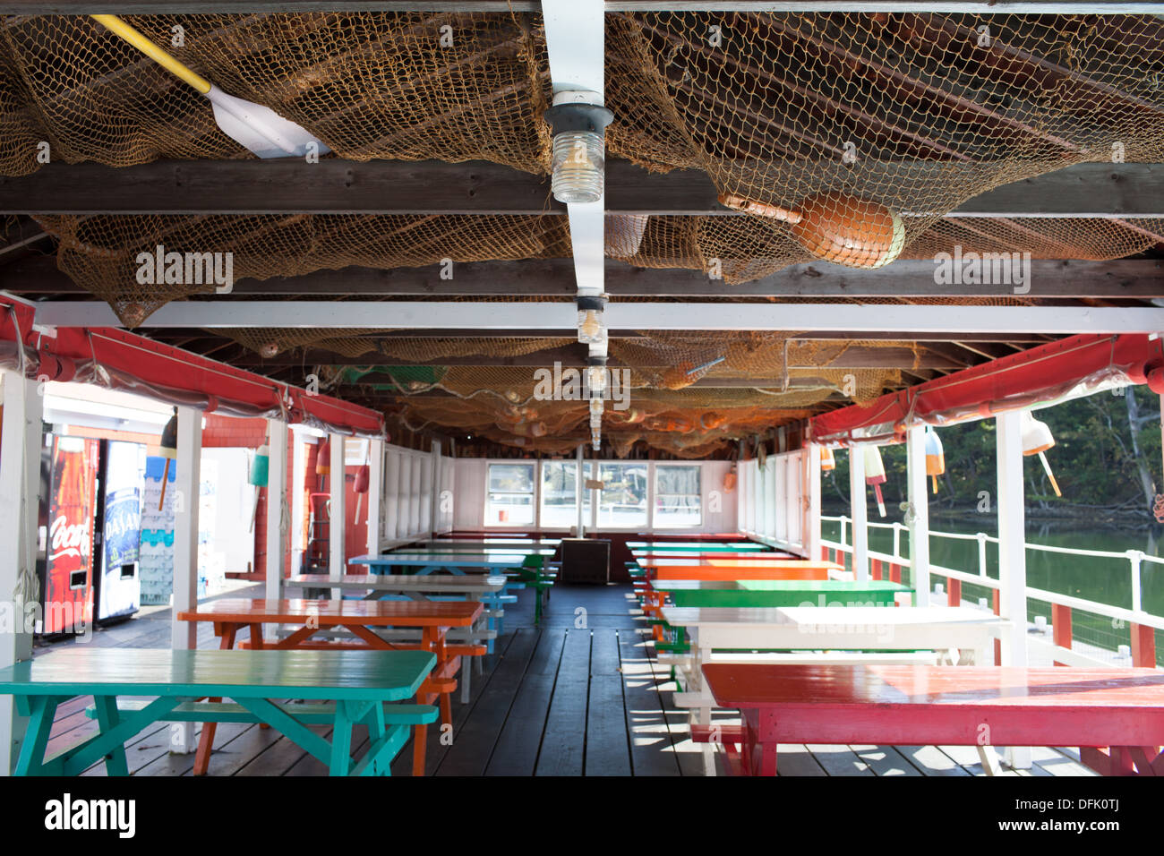 Chauncey Creek Lobster Pier in Kittery Point Maine Stock Photo