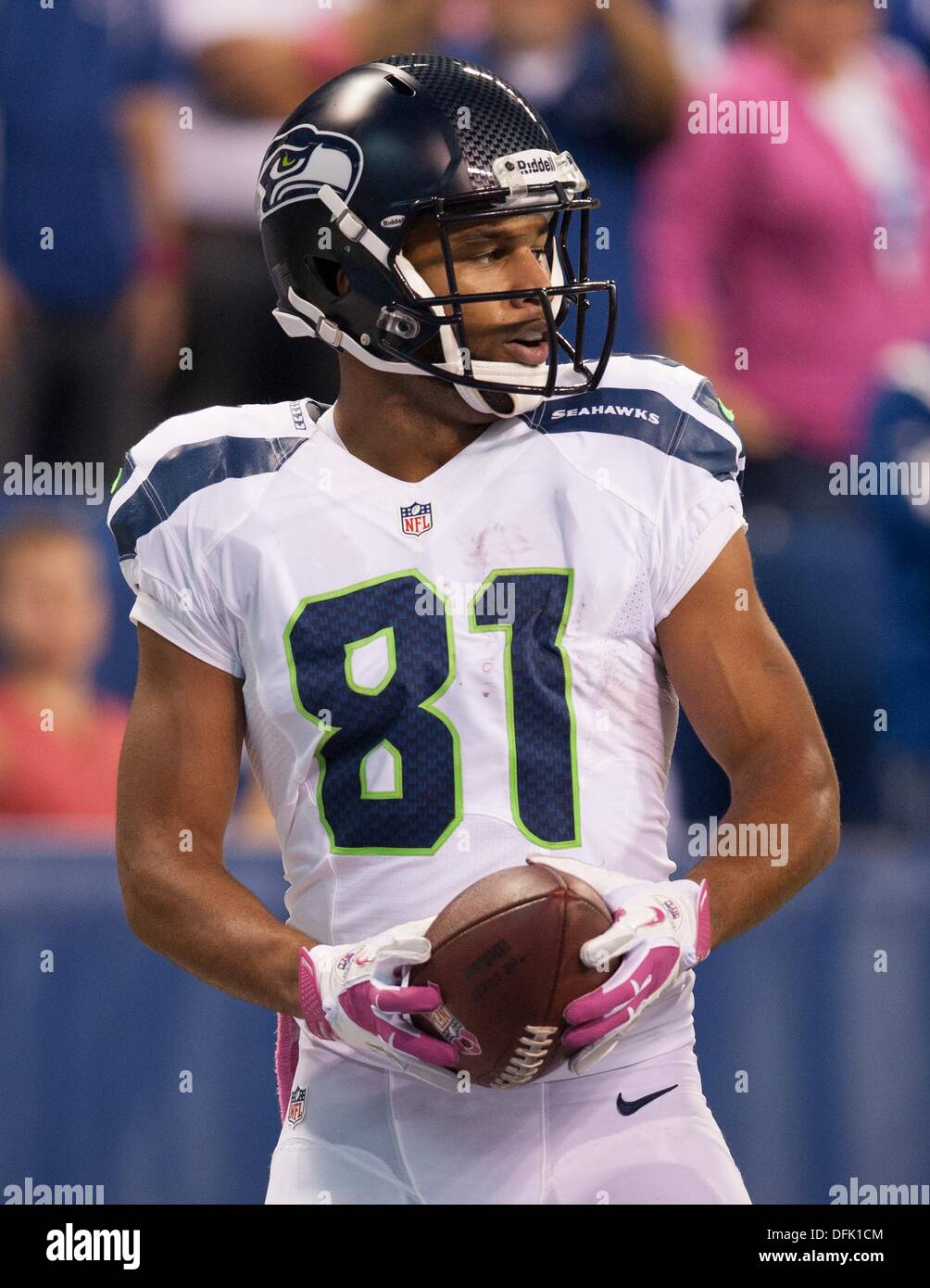 Seattle Seahawks wide receiver Golden Tate (81) celebrates his 47