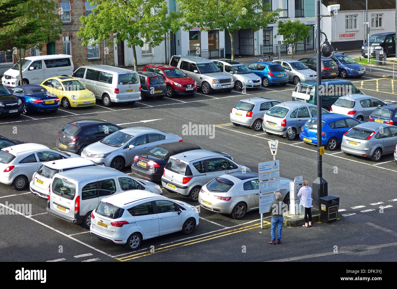 a council run car park in truro, cornwall Stock Photo Alamy