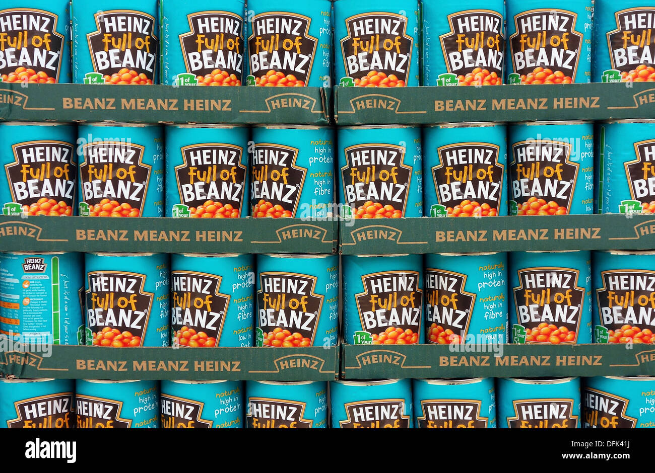 tins of heinz baked beans Stock Photo