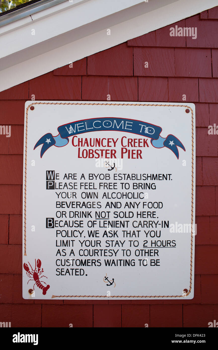 Chauncey Creek Lobster Pier Kittery Point Maine Stock Photo