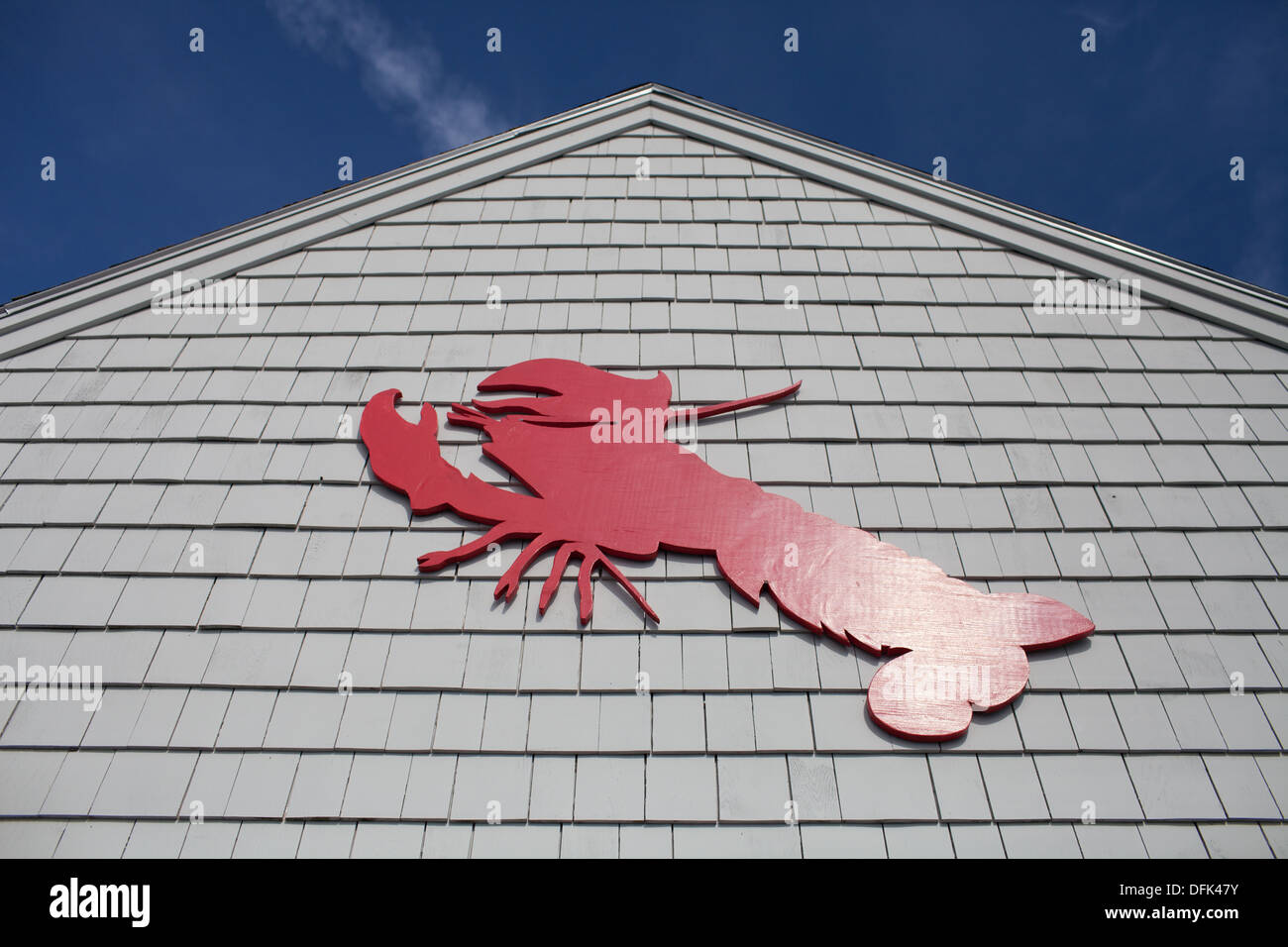 Cape Pier Chowder House, Cape Porpoise, Maine, lobster sign, logo Stock