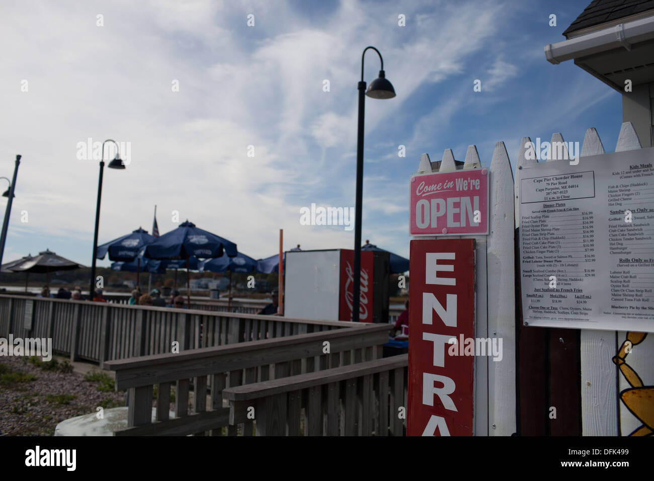 Cape Pier Chowder House, Cape Porpoise, Maine Stock Photo Alamy