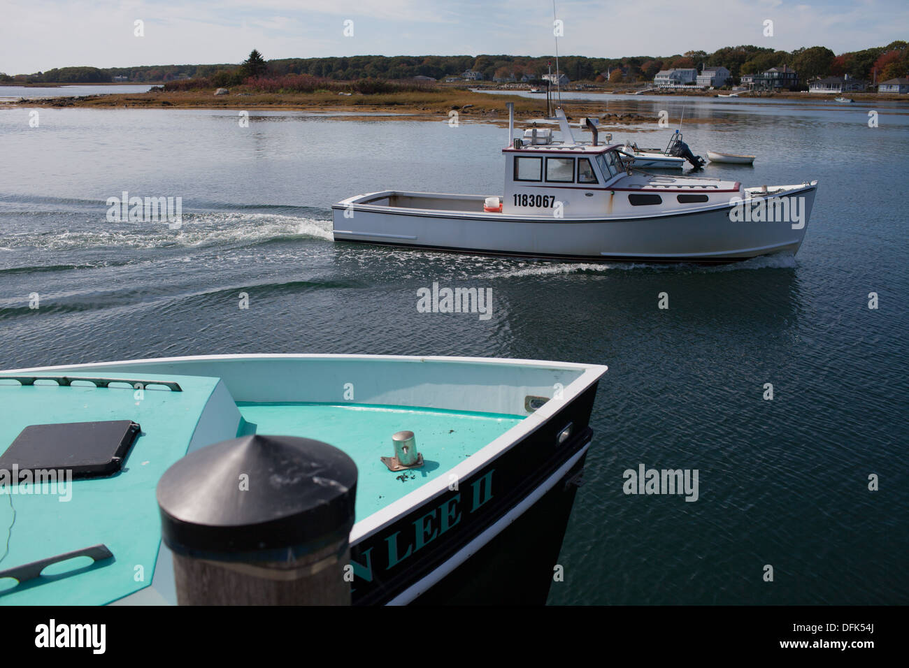Maine lobster boat. Stock Photo