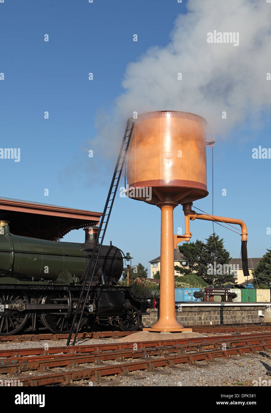 Steam train water tower hi-res stock photography and images - Alamy