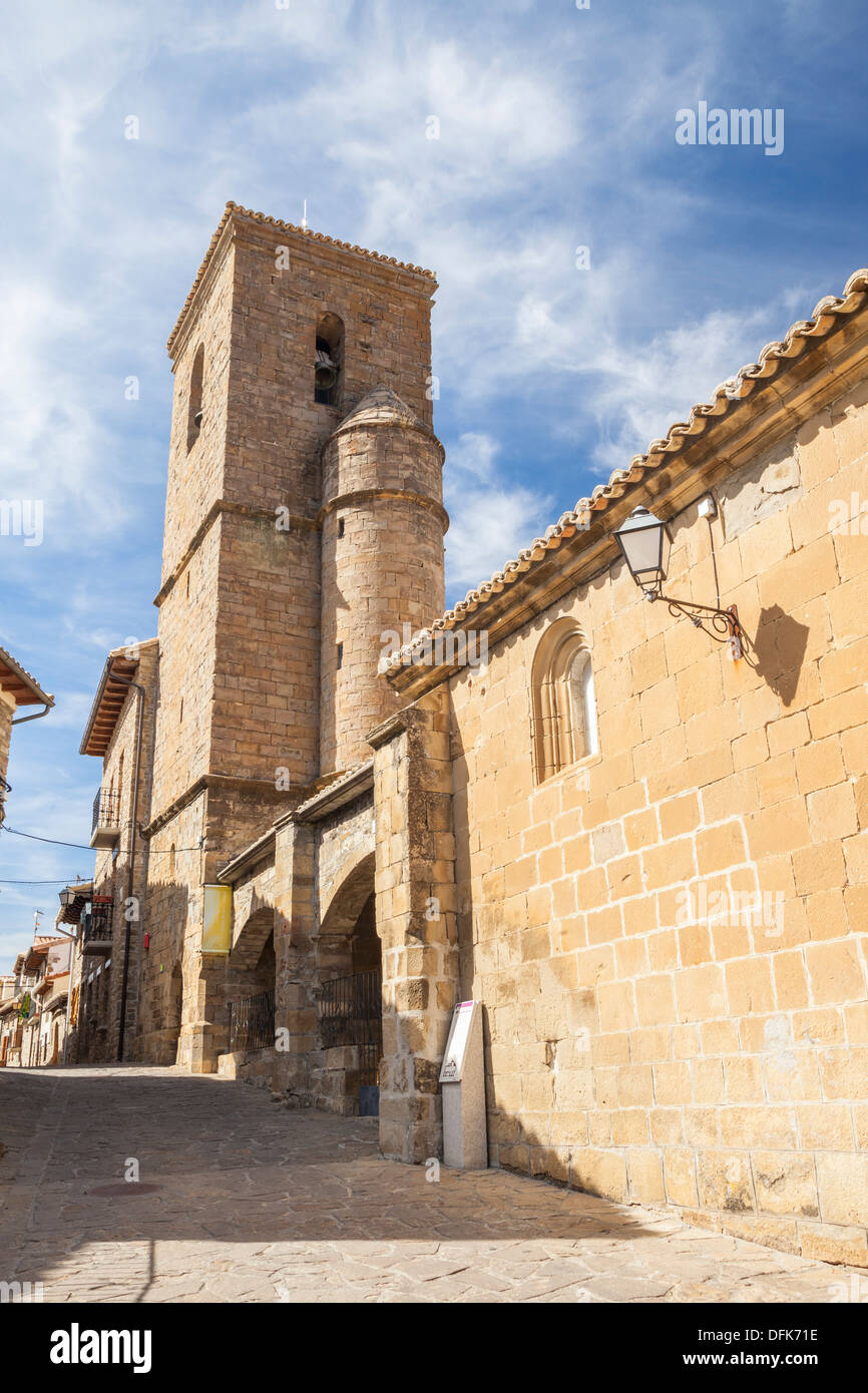 Church of San Martín in Artieda village, Zaragoza Spain Stock Photo