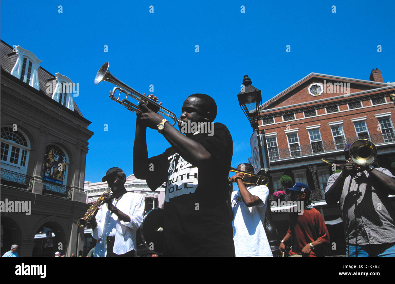 Street musicians, French Quarter, New Orleans, Louisiana, USA Stock Photo