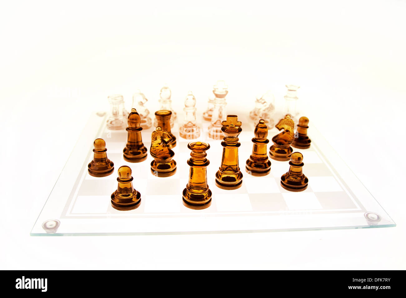 Chess pieces on board Stock Photo Alamy