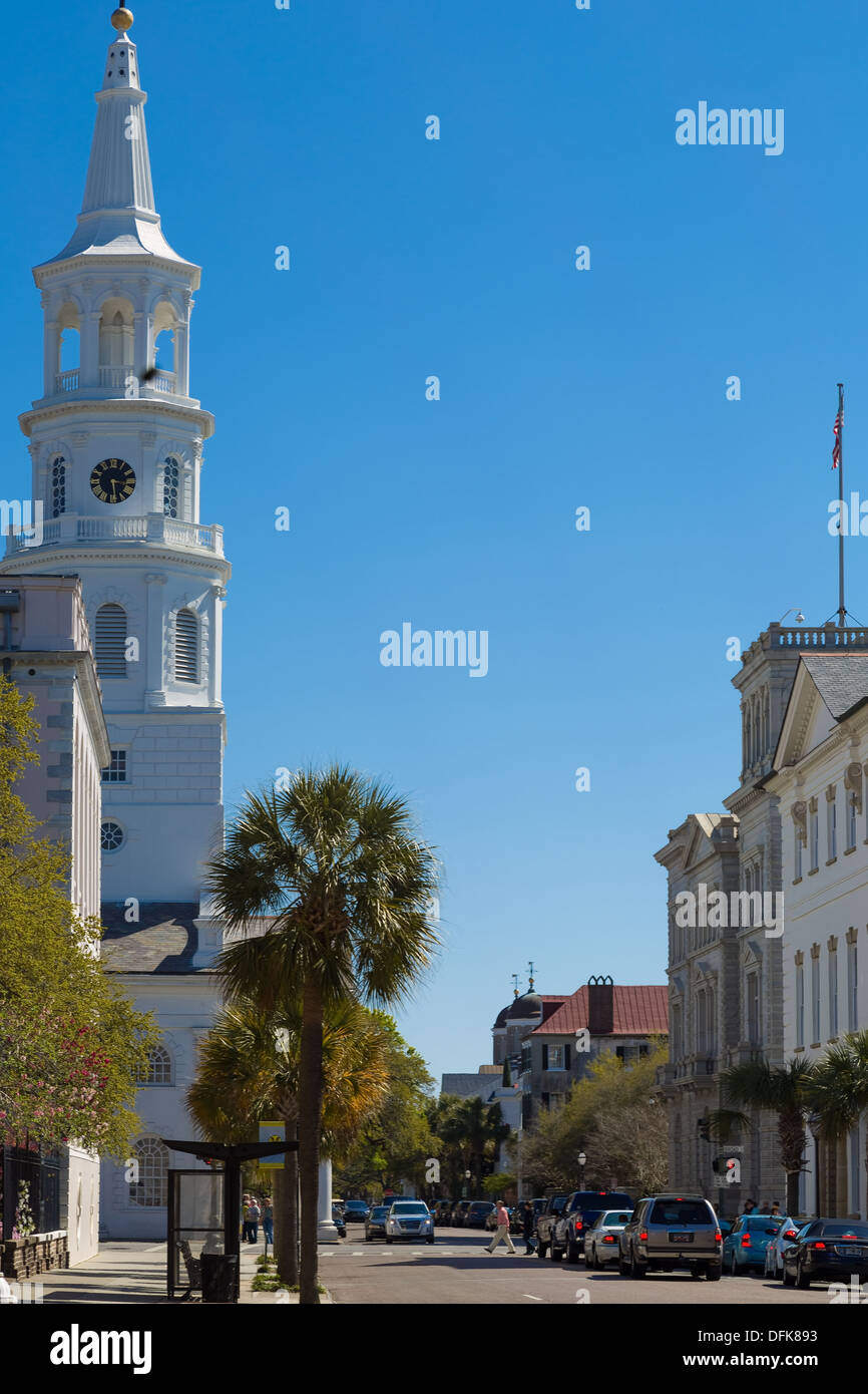St. Philips Church, Historic French Quarter, Charleston, South Carolina Stock Photo