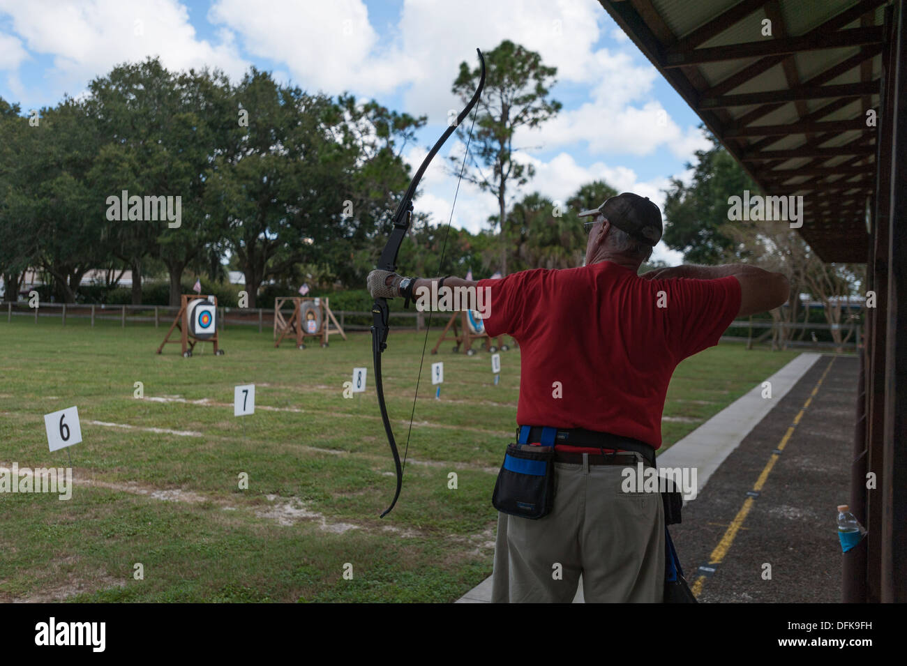 Paradise Archery Range in The Villages Florida. An adult retirement