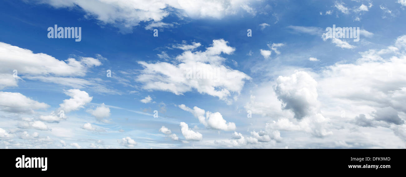 White clouds in blue sky. Large hi-res file. Stock Photo
