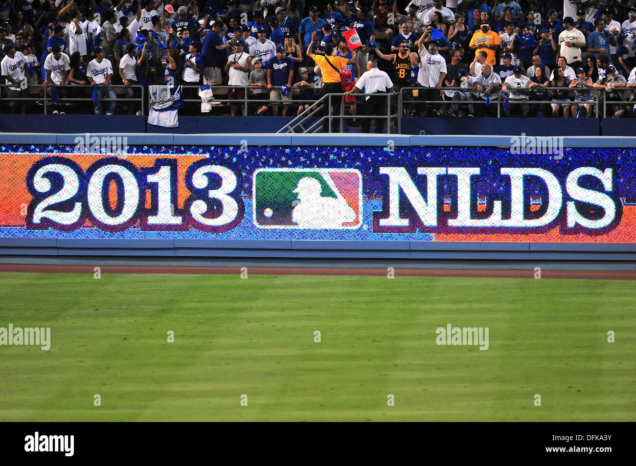 Los Angeles, California, USA. 6th October 2013. The NLDS Major League Baseball game between the Los Angeles Dodgers and the Atlanta Braves at Dodger Stadium.Louis Lopez/CSM/Alamy Live News Stock Photo