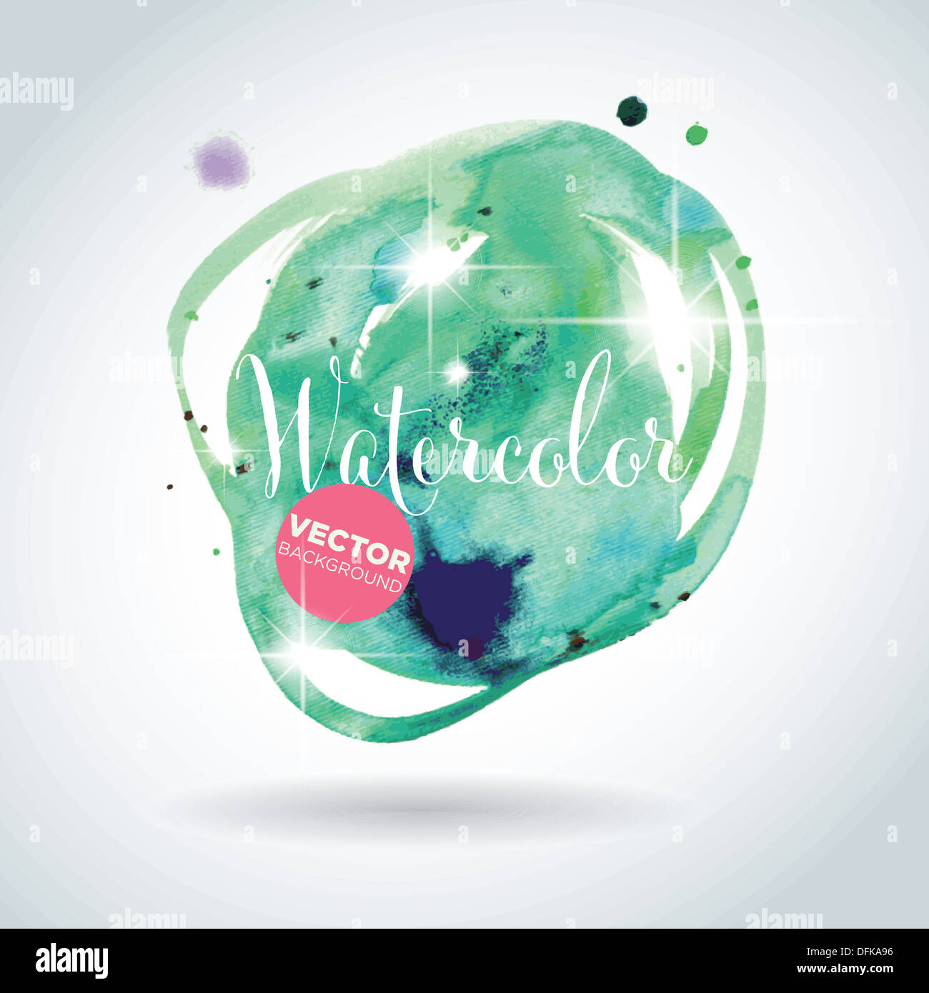 Beautifully stylized vector background with watercolor pattern and ...