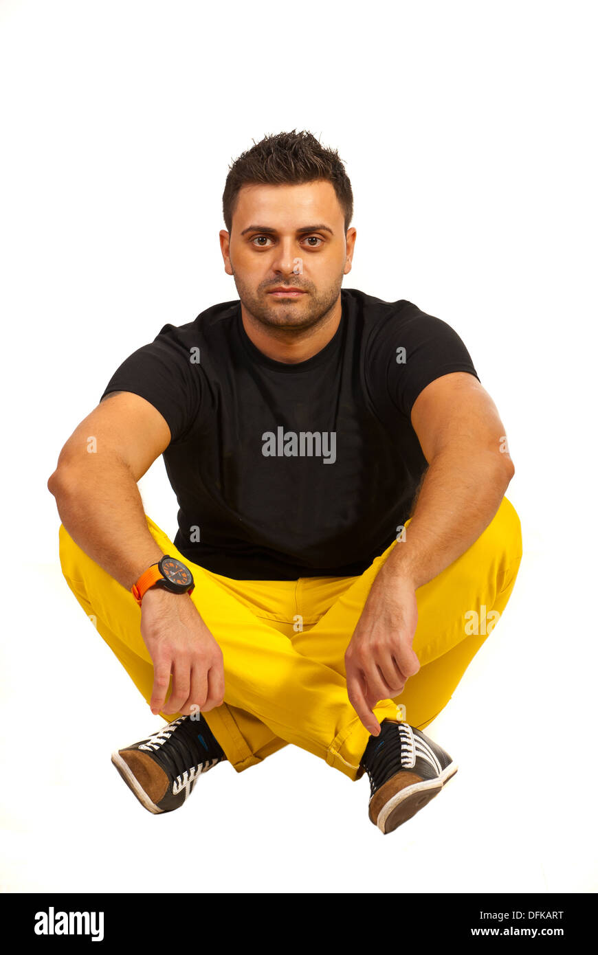 Man with legs crossed hires stock photography and images Alamy