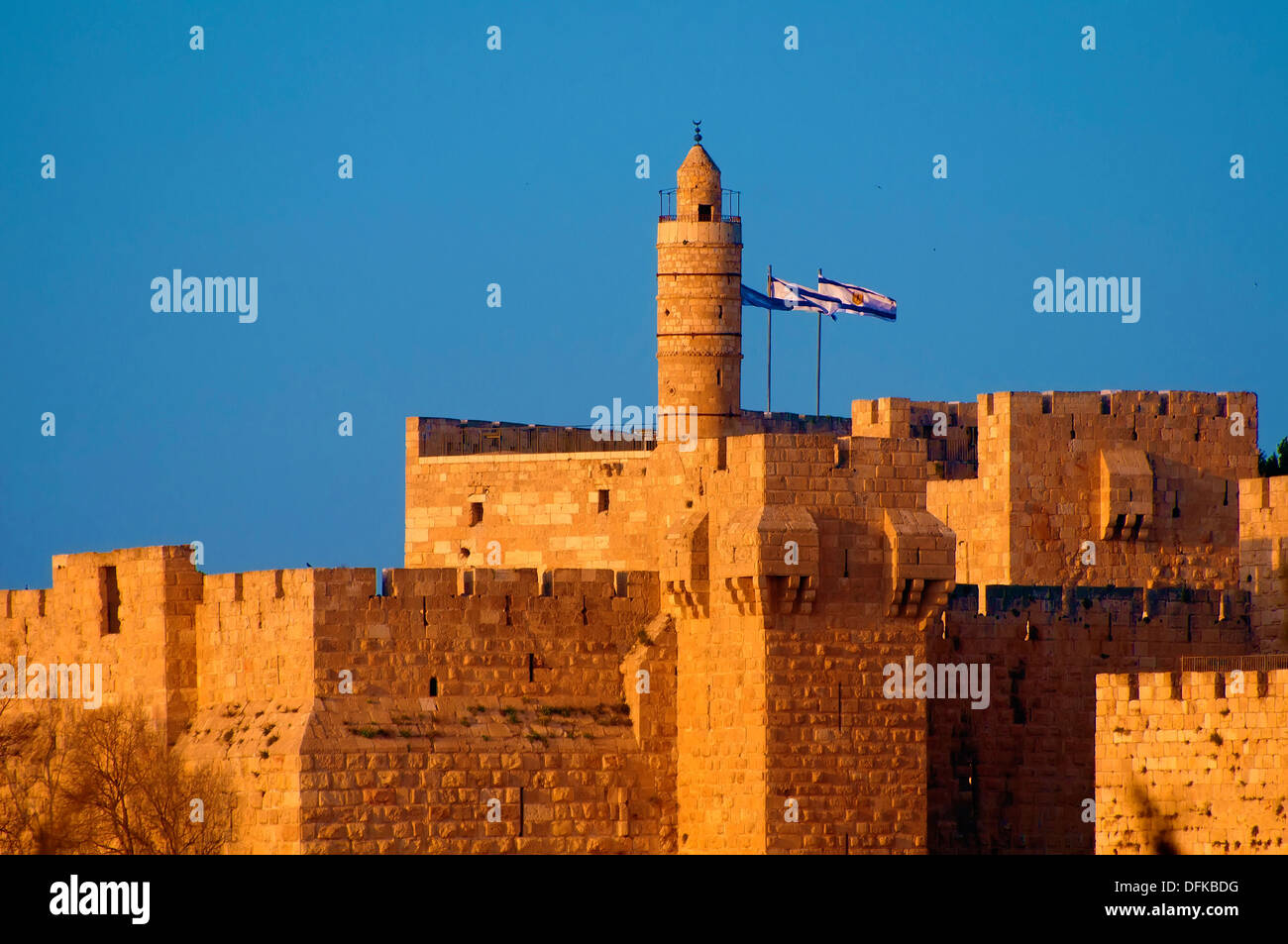David Citadel in sunset, Jerusalem, Israel Stock Photo Alamy