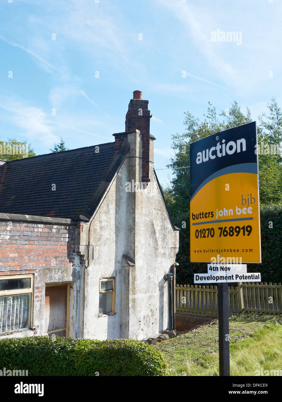 House up for auction UK Stock Photo Alamy