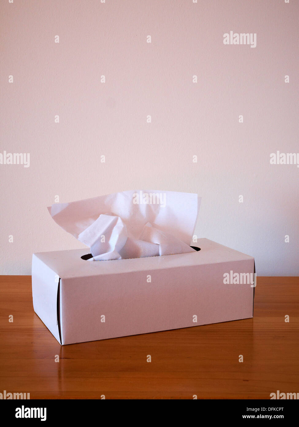 Box of paper tissues Stock Photo
