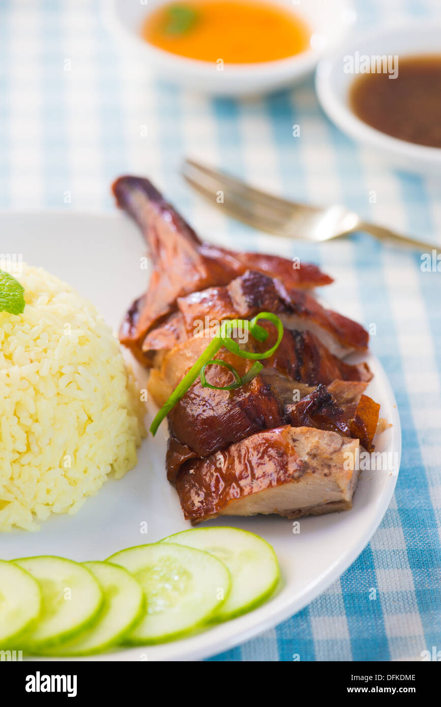 chinese roast duck rice drumstick Stock Photo Alamy