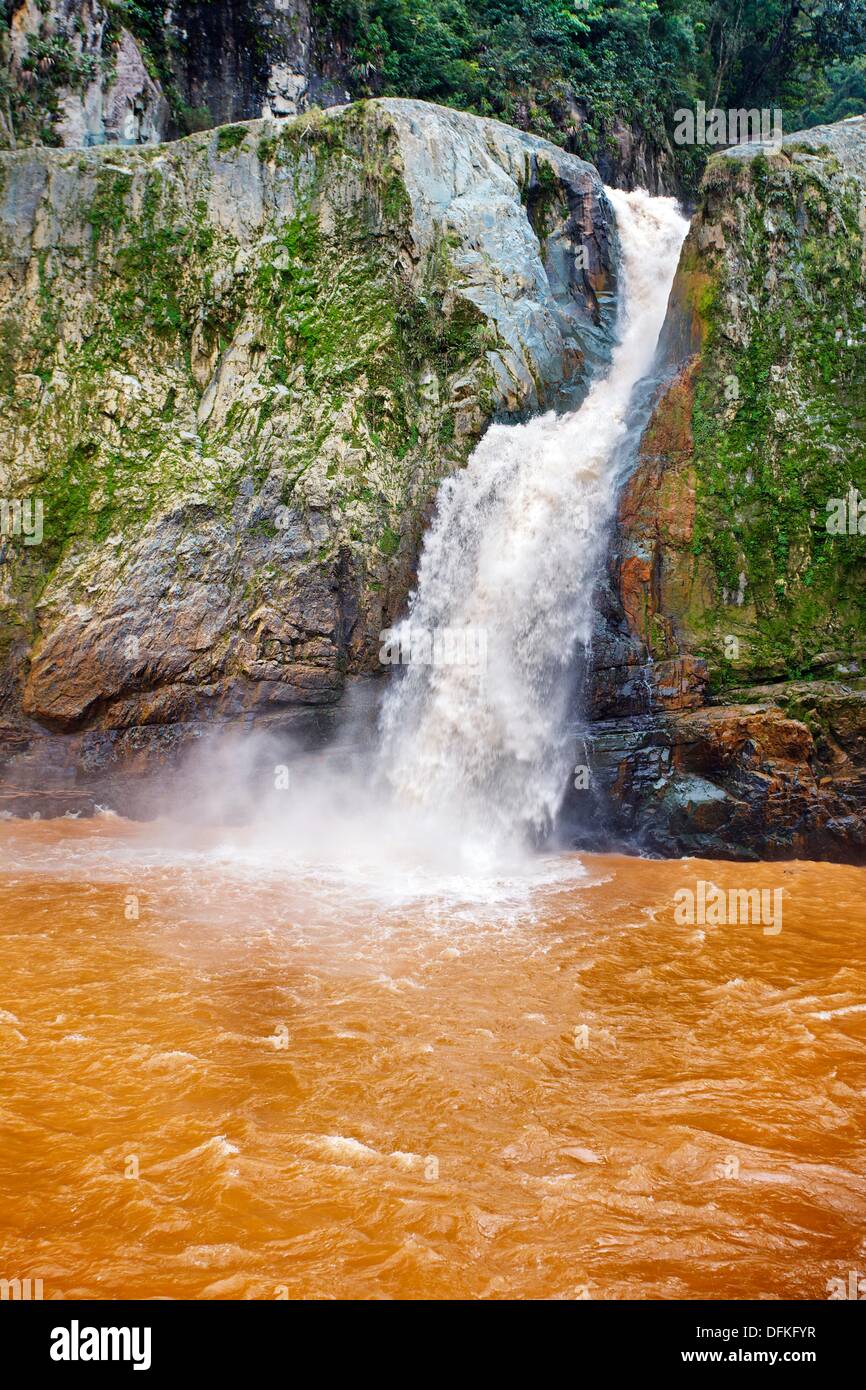 Salto Jimenoa waterfall Jarabacoa, La Vega province, Dominican Republic