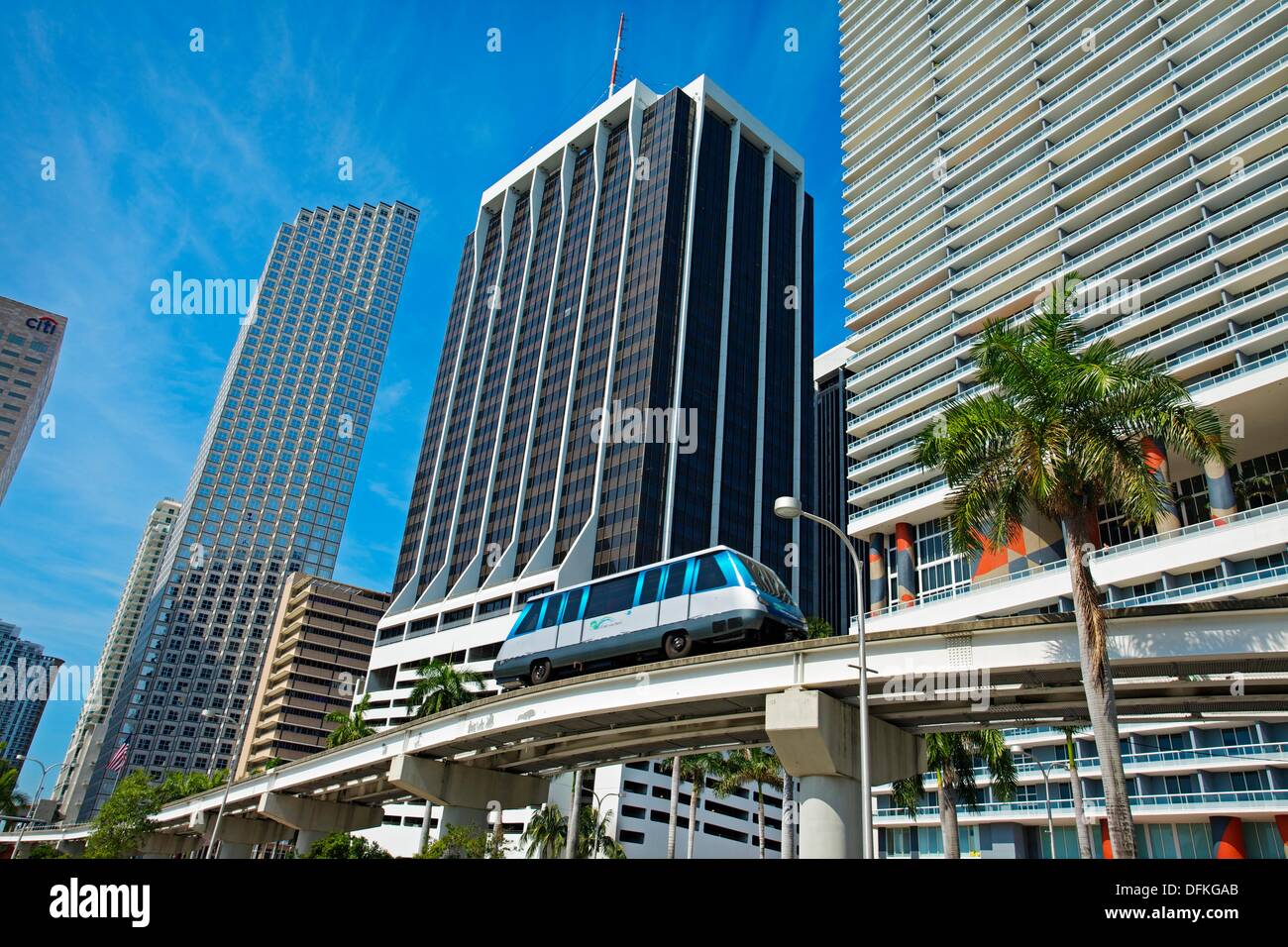 Metromover, Miami, Florida, United States of America, USA Stock Photo