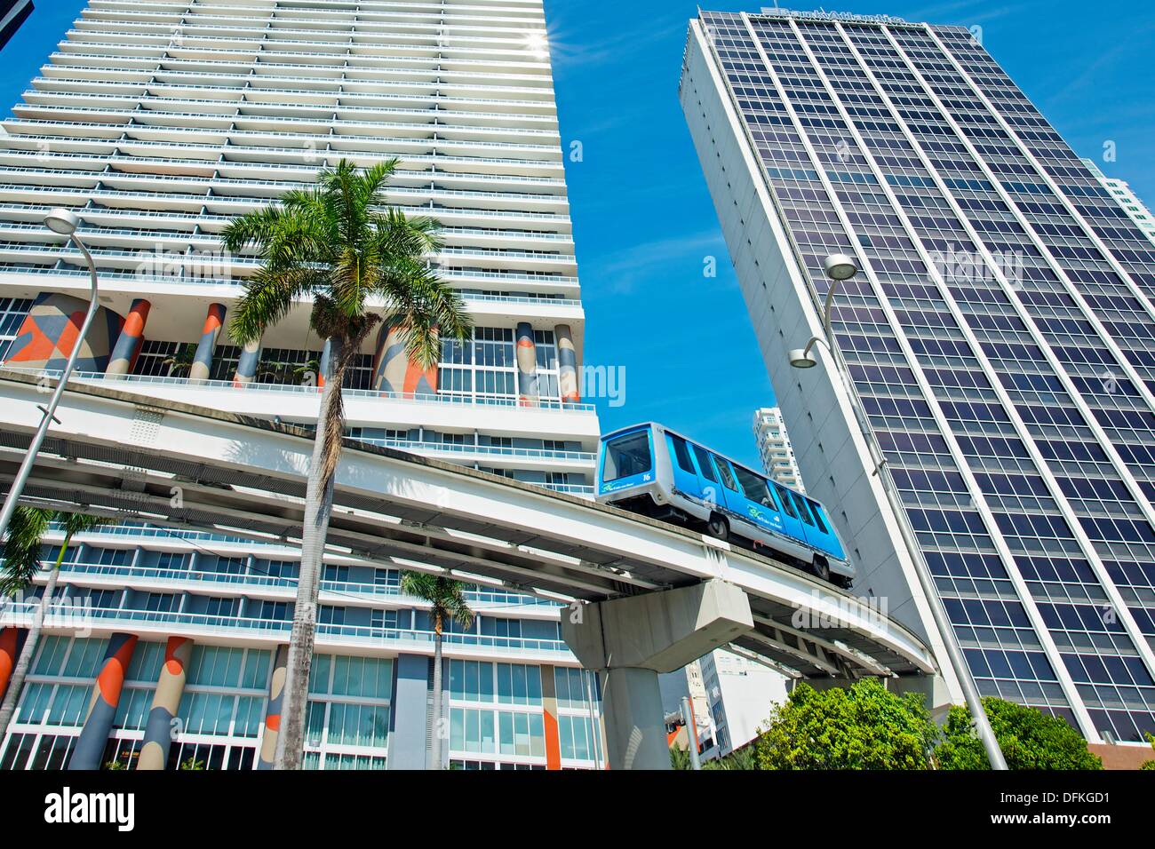 Metromover, Miami, Florida, United States of America, USA Stock Photo