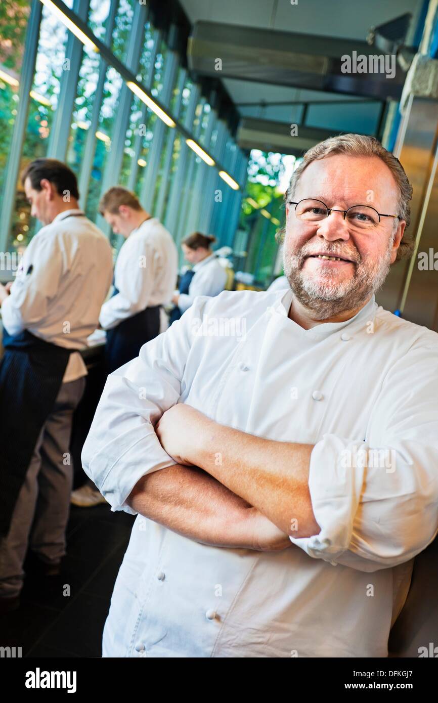 Geert Van Hecke chef of De Karmeliet Restaurant, it is rated 3 stars  michelin, Brugge, Bruges, Flanders, Belgium Stock Photo - Alamy