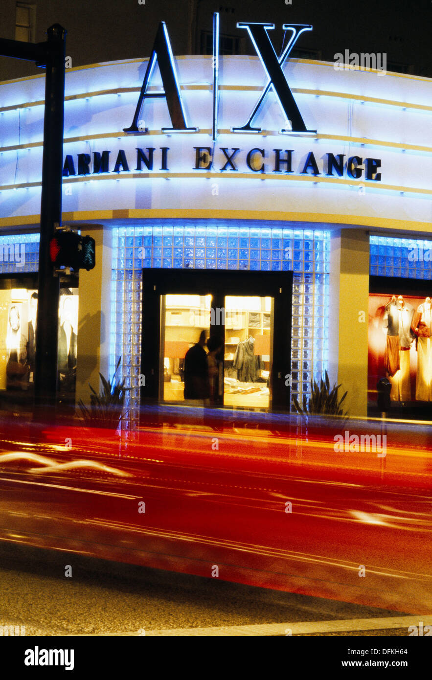 Armani Exchange. Collins Avenue. Art Deco District. South Beach. Miami  Beach. Florida. USA Stock Photo - Alamy