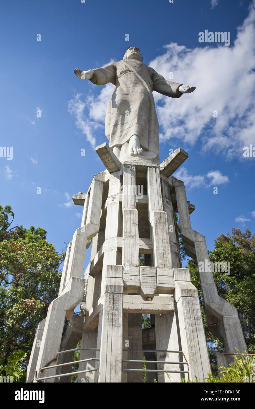 Christ statue in El Pichacho City Park, Tegucigalpa, Honduras Stock