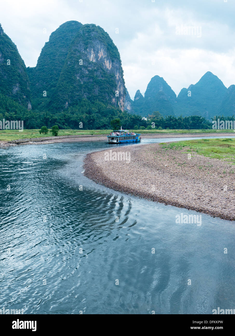 The Lijiang River landscape in Guilin,Guangxi, China Stock Photo