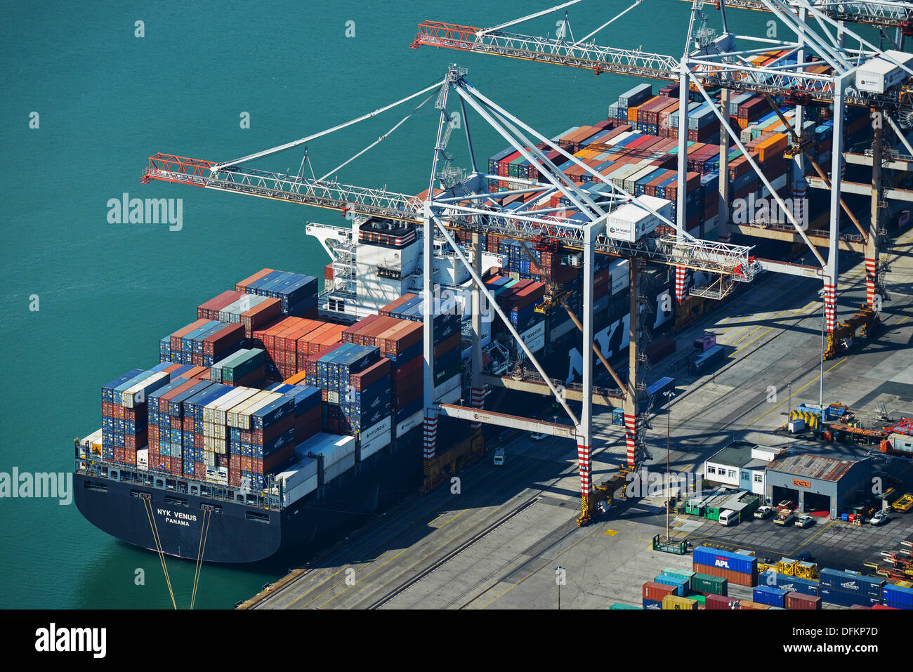 Aerial photograph of a Ship at Southampton Docks Stock Photo Alamy