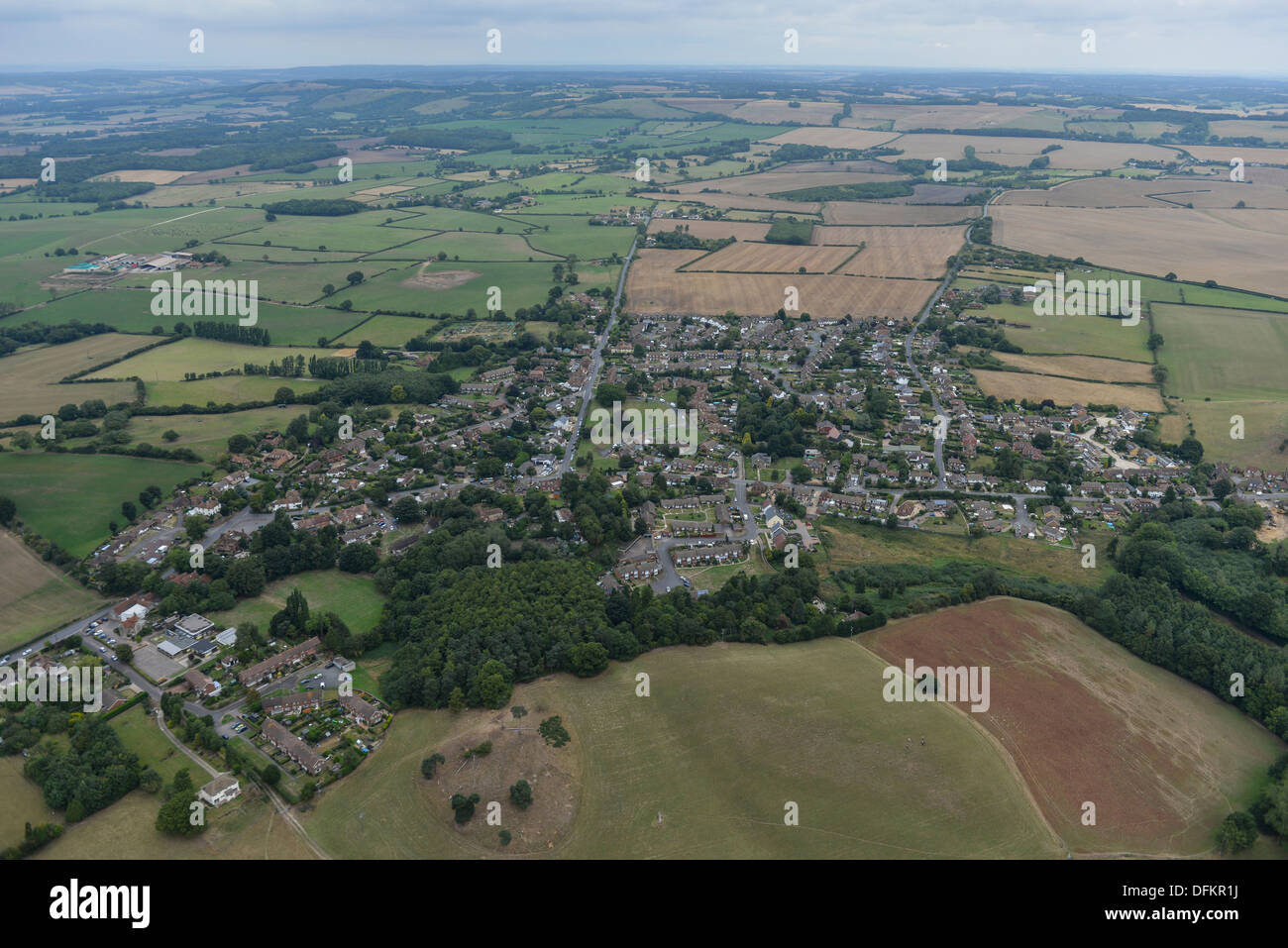 Aerial photograph of Brabourne Lees Kent Stock Photo