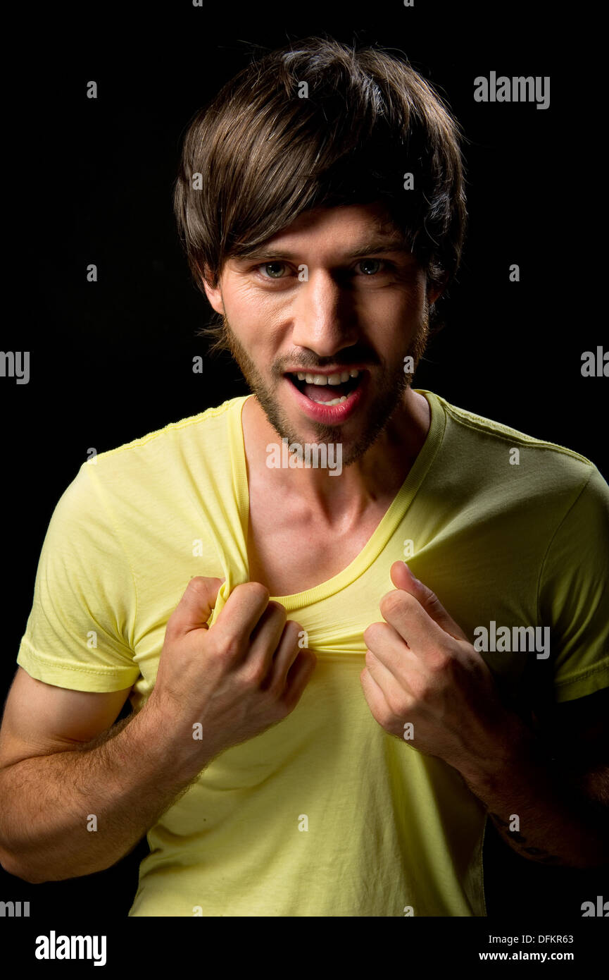 Close-up portrait of a handsome young man Stock Photo