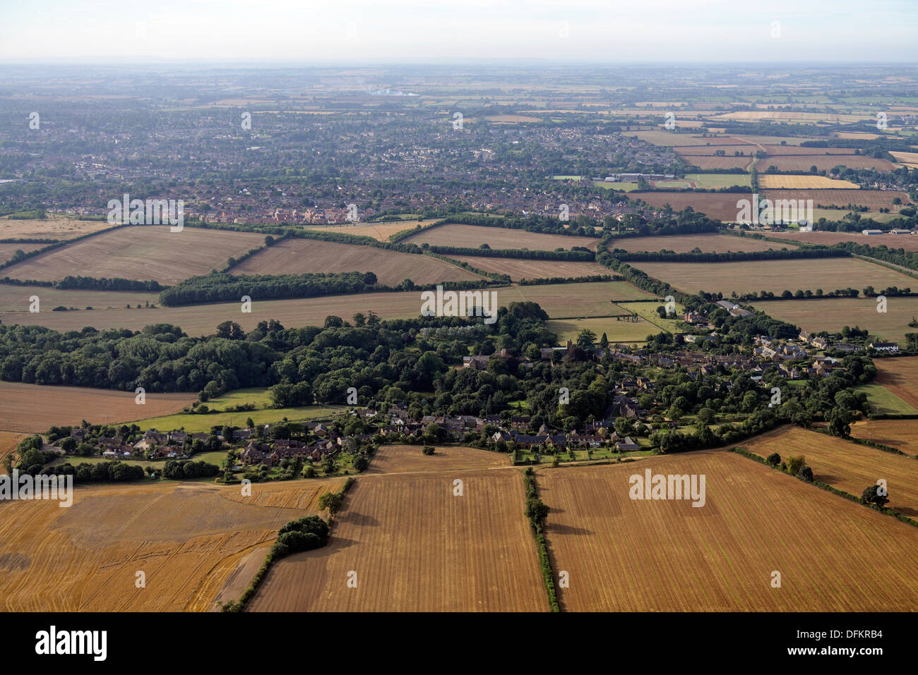 Aerial photograph of Hanwell near Banbury Oxfordshire Stock Photo