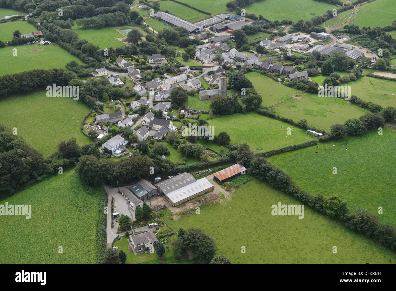 Aerial photograph of Stoke Rivers Devon Stock Photo Alamy