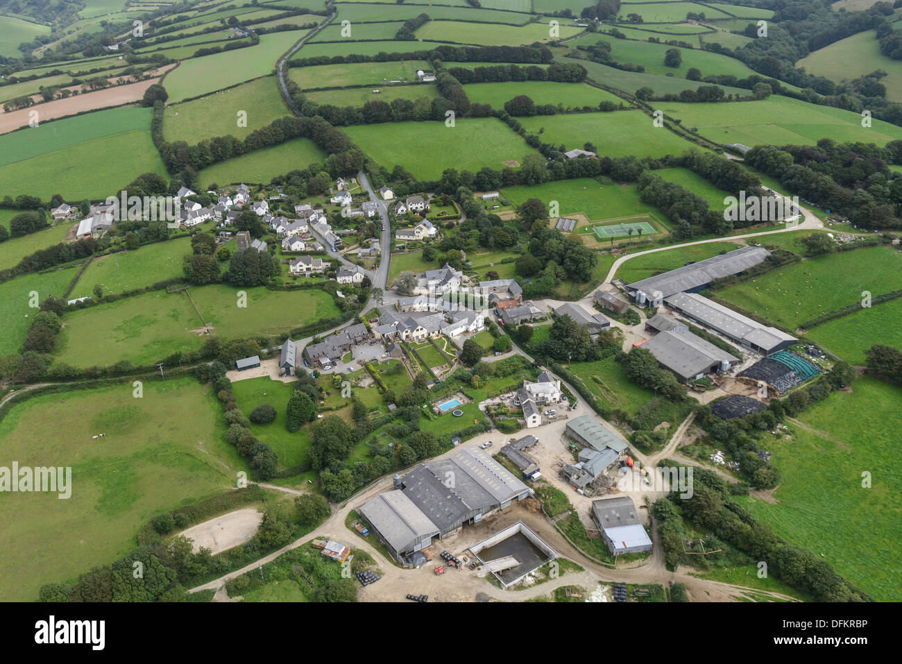 Aerial photograph of Stoke Rivers Devon Stock Photo Alamy