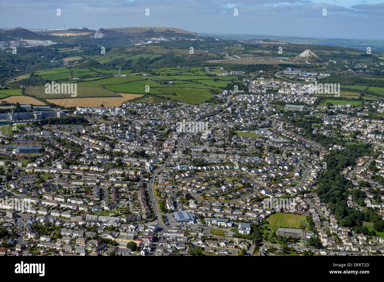Aerial photograph of St Austell Cornwall Stock Photo Alamy