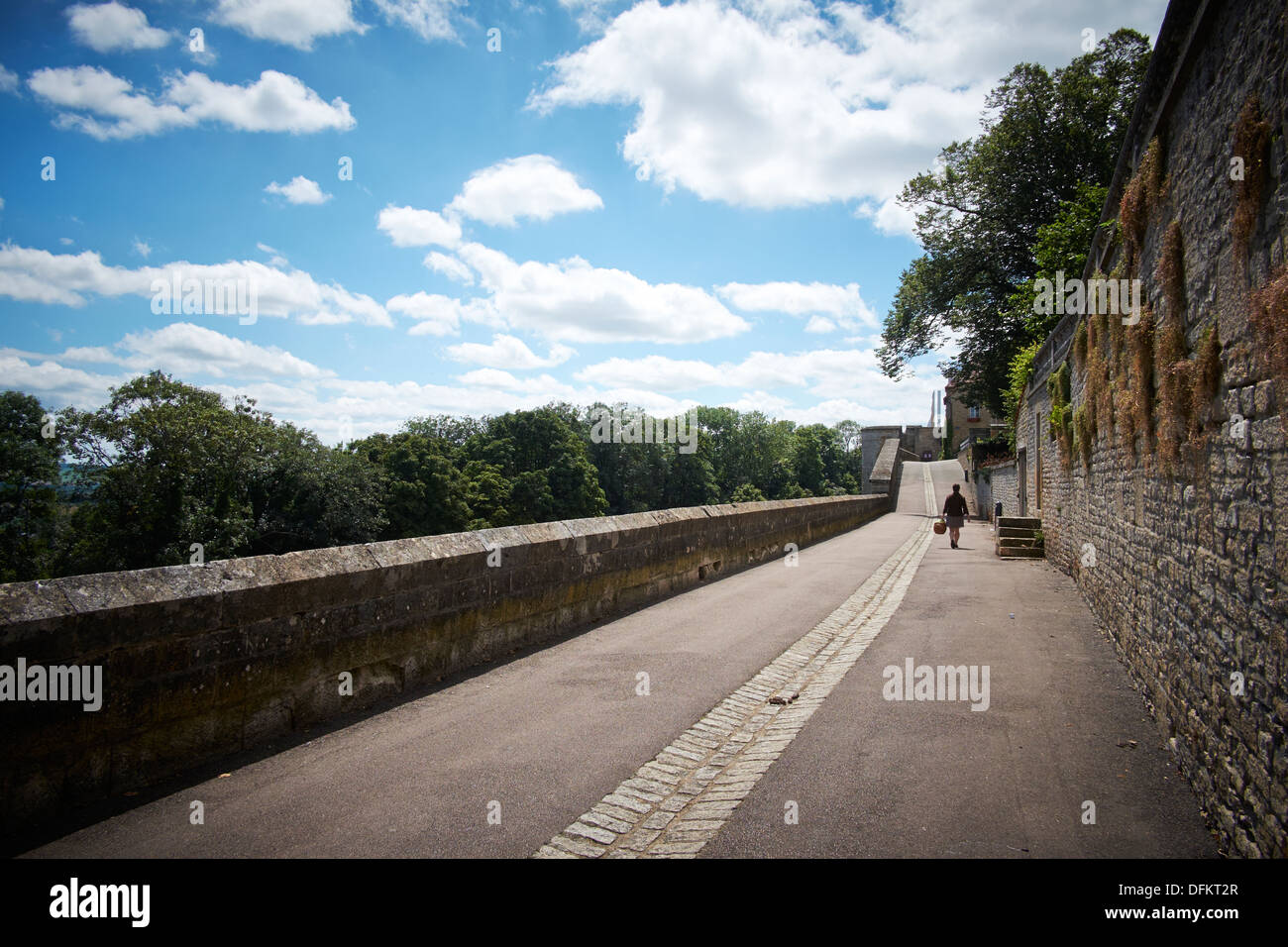 Town-wall of Langres, France Stock Photo