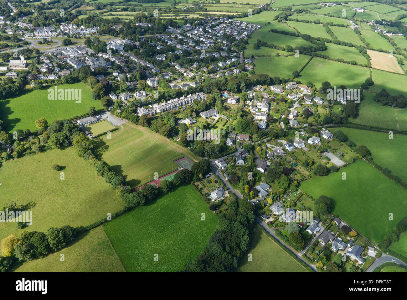 Aerial photograph of Yelverton, Devon Stock Photo